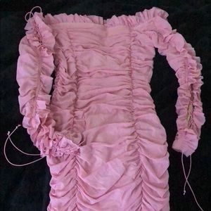 Pink Runched Dress